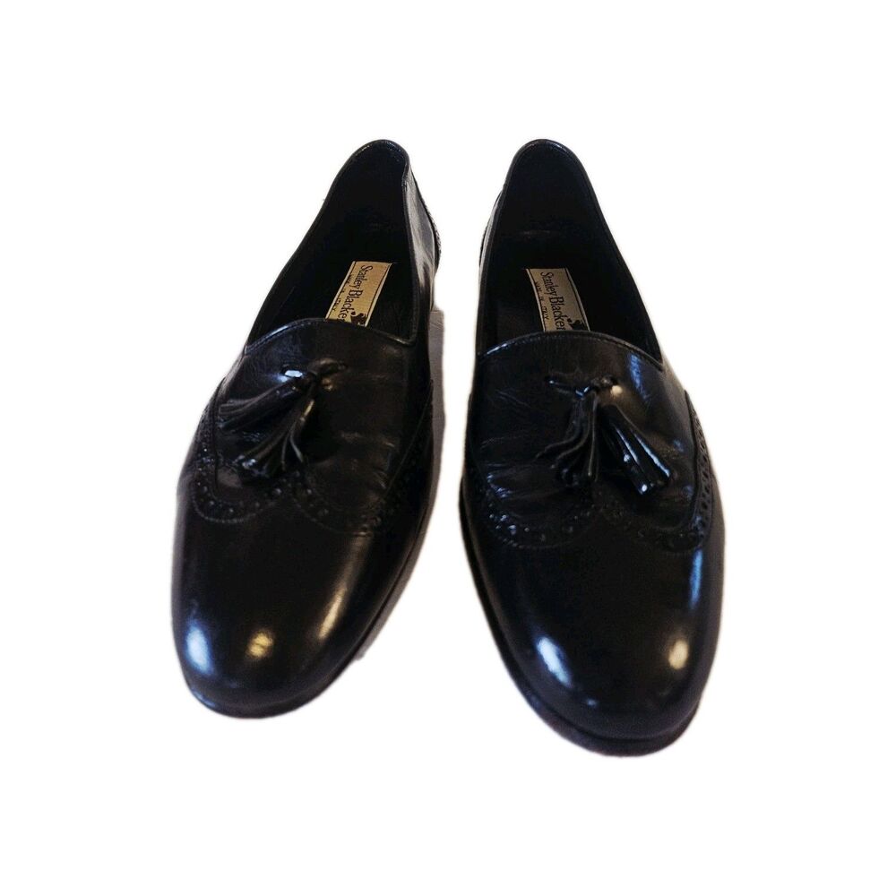 Stanley Blacker Women's Shoes Size Women's 8, Men's 6.5 Black Leather - Picture 8 of 8
